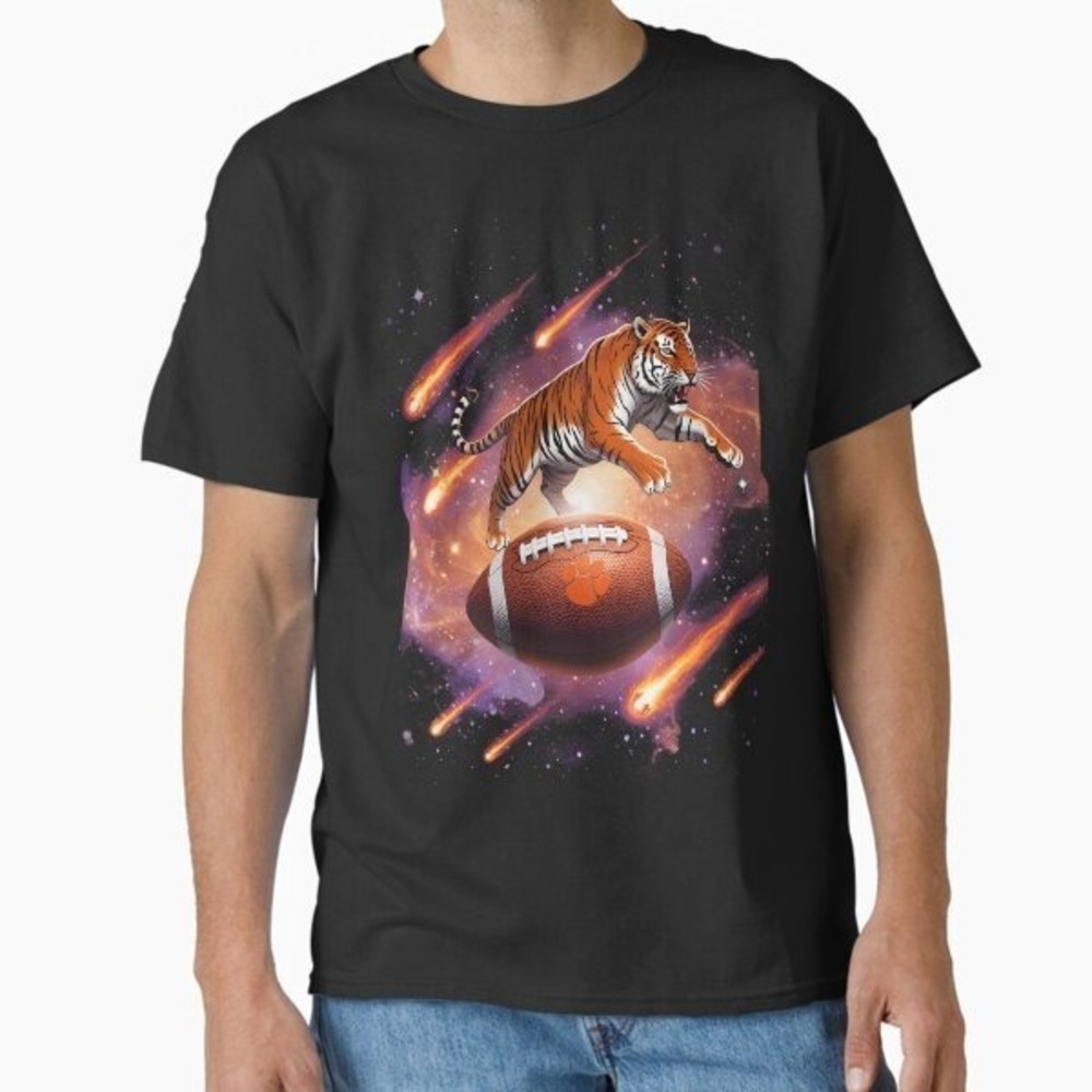 Clemson Football Cosmic Tiger Football Classic T-Shirt